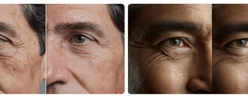 Men Show Their Age Here First. Dark Circles, Eye Bags & Tired Eyes.